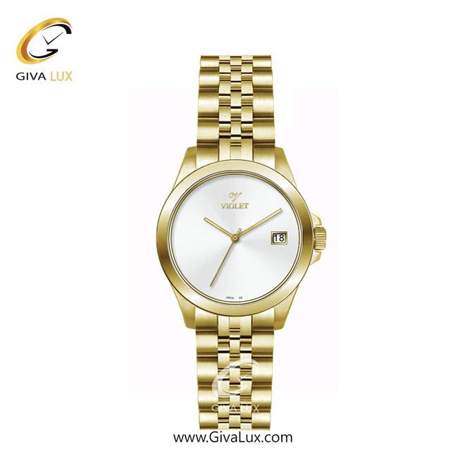 ساعت مچی اورجینال زنانه ویولت VIOLET طلایی | طلایی| نقره ای| کد رفرنس 0589/2 سایز کوچک